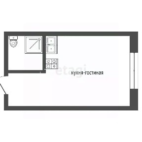 Продается апартаменты-студия, 15,8 м²