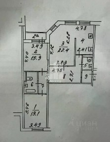 Продается 3-комн. квартира, 98,7 м²
