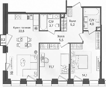 Продается 3-комн. квартира, 67,2 м²