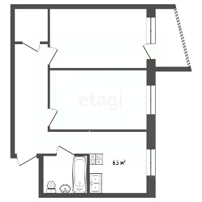 Продается 2-комн. квартира, 45,3 м²