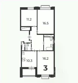 Продается 3-комн. квартира, 71,6 м²