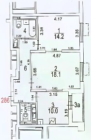 Продается 2-комн. квартира, 60,3 м²