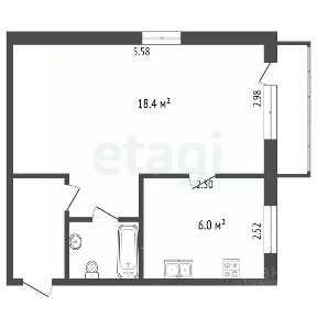 Продается 1-комн. квартира, 30,2 м²