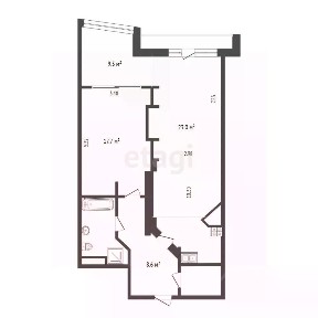 Продается 2-комн. квартира, 75,2 м²