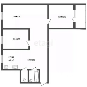 Продается 3-комн. квартира, 58 м²