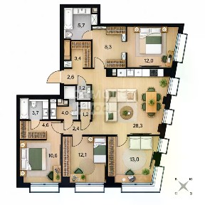 Продается 5-комн. квартира, 113,7 м²