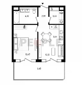 Продается 2-комн. квартира, 46,5 м²