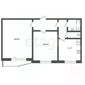 Продается 2-комн. квартира, 52,8 м²