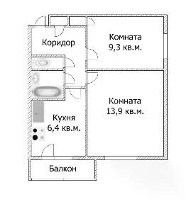 Продается 2-комн. квартира, 37,8 м²