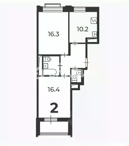 Продается 2-комн. квартира, 55,6 м²