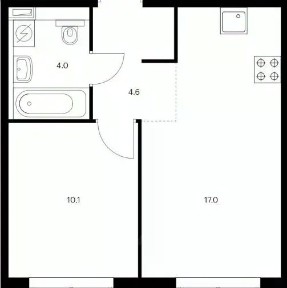 Продается 1-комн. квартира, 35,3 м²