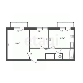 Продается 2-комн. квартира, 73,4 м²