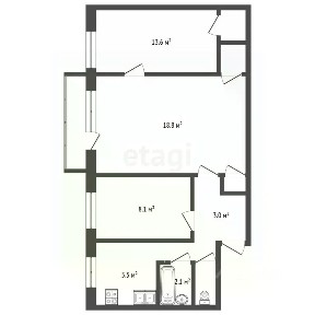 Продается 3-комн. квартира, 54,9 м²