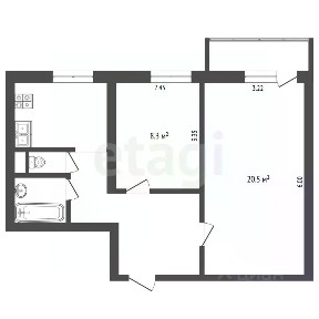 Продается 2-комн. квартира, 45 м²