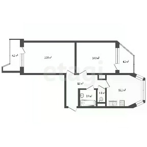 Продается 2-комн. квартира, 60,4 м²