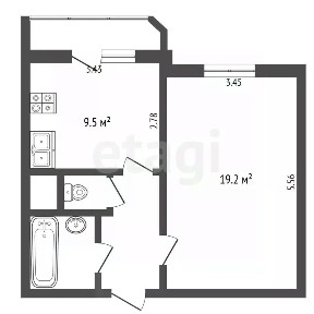 Продается 1-комн. квартира, 39 м²
