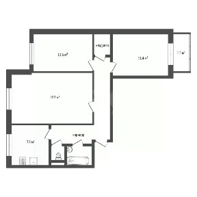 Продается 3-комн. квартира, 66,8 м²