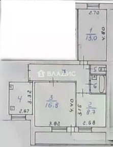 Продается 3-комн. квартира, 60,9 м²