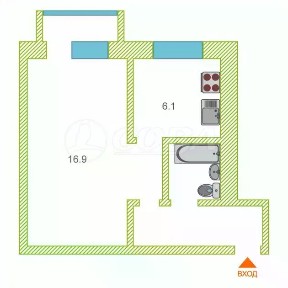 Продается 1-комн. квартира, 35 м²
