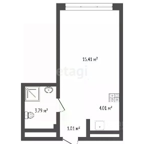 Продается студия, 24,2 м²