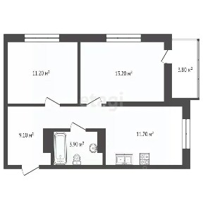 Продается 2-комн. квартира, 51 м²