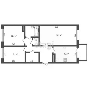 Сдается 3-комн. квартира, 60 м²