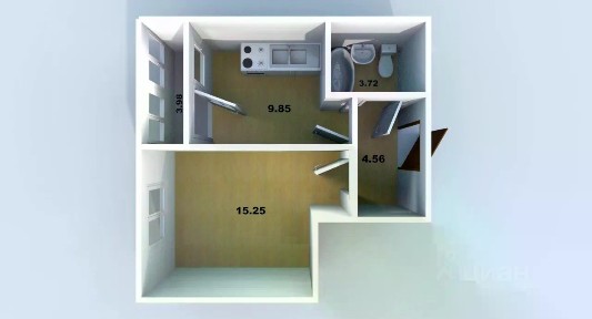 Продается 1-комн. квартира, 33,8 м²