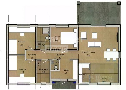 Продается 1-этажный коттедж, 87 м²
