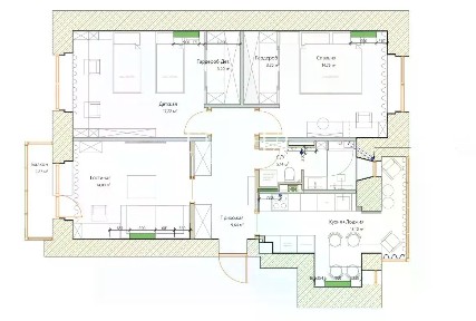 Продается 3-комн. квартира, 76 м²