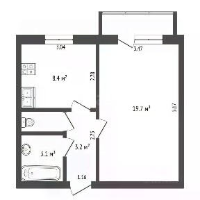 Продается 1-комн. квартира, 35,8 м²