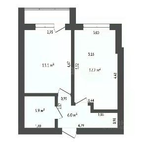Продается 1-комн. квартира, 40,2 м²
