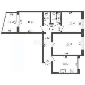 Продается 3-комн. квартира, 65,2 м²