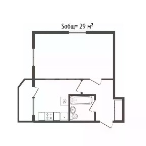 Продается 1-комн. квартира, 29 м²
