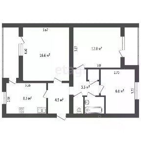 Продается 3-комн. квартира, 60 м²