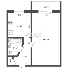 Продается 1-комн. квартира, 30 м²