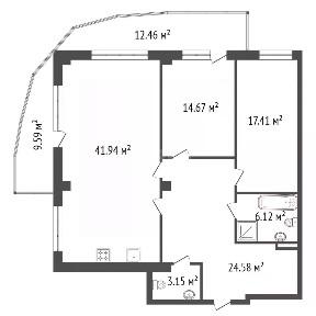 Продается 2-комн. квартира, 110 м²