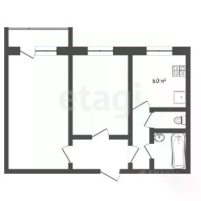 Продается 2-комн. квартира, 42,9 м²