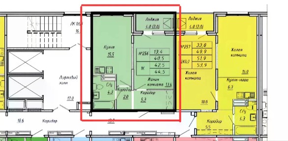 Сдается 1-комн. квартира, 44,5 м²