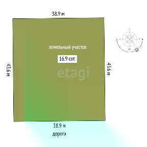 Продается участок, 16,93 сот.