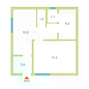 Продается 1-этажный дом, 96,4 м²