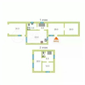 Продается 2-этажный коттедж, 75 м²
