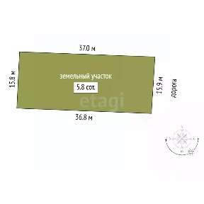 Продается участок, 5,78 сот.