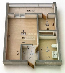 Продается 1-комн. квартира, 22,3 м²
