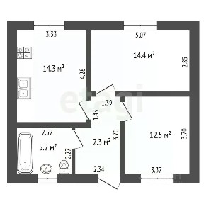 Продается 2-комн. квартира, 54,2 м²