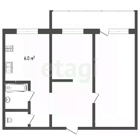 Продается 2-комн. квартира, 48,3 м²