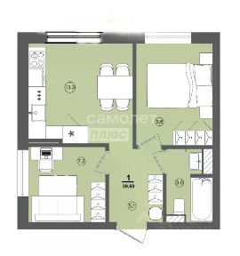 Продается 2-комн. квартира, 39,7 м²