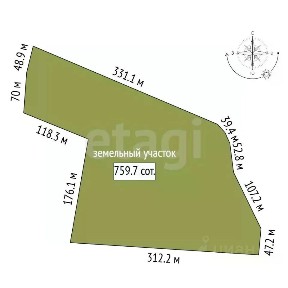 Продается участок, 76 сот.