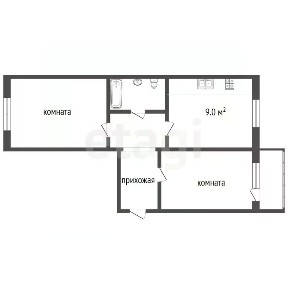 Продается 2-комн. квартира, 57,7 м²