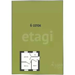 Продается 1-этажный дом, 60 м²
