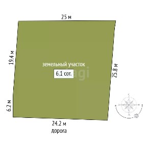 Продается участок, 608 сот.